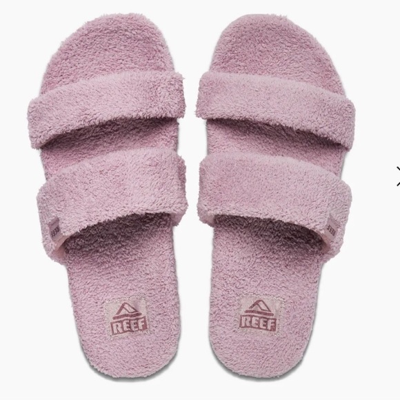 New Reef Women's Beach Bum Vista Slipper Sandal - Lavender Purple Size 6 Fuzzy - Picture 1 of 6